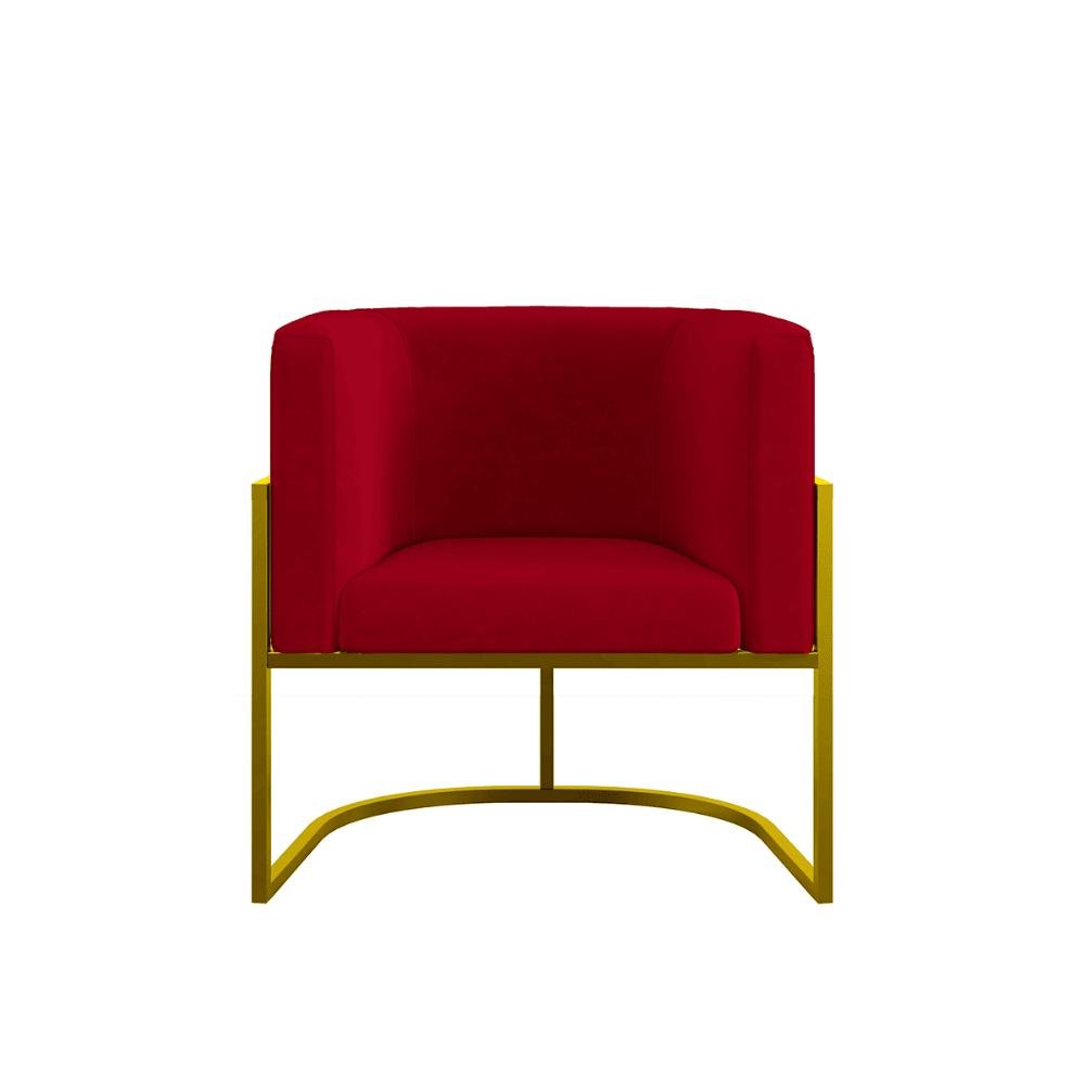 Kit 2 Poltronas + Sofá 2 Lugares para Recepção – Balaqui Cor:vermelho - 9
