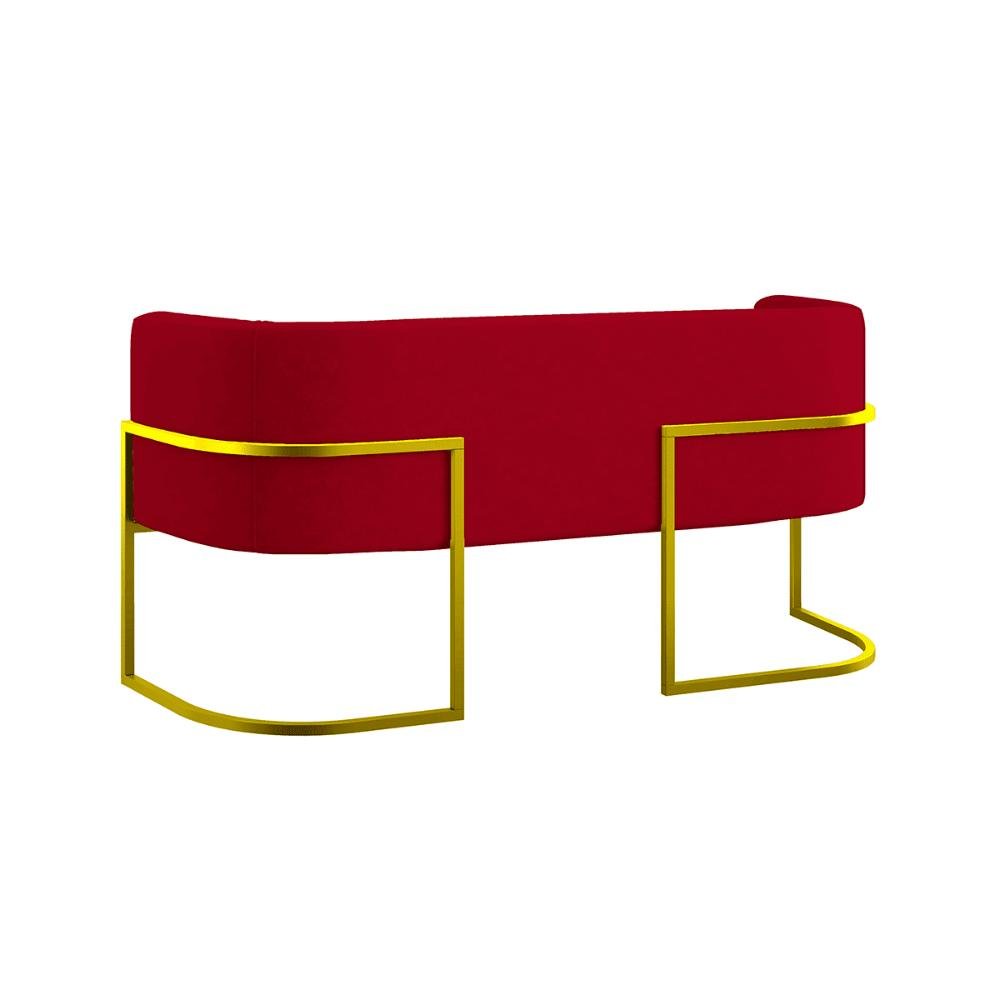 Kit 2 Poltronas + Sofá 2 Lugares para Recepção – Balaqui Cor:vermelho - 6