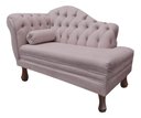 Ver imagem 3 de Recamier Divã Larissa 1,20cm Direito Sala Veludo:rose/liso