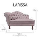 Ver imagem 5 de Recamier Divã Larissa 1,20cm Direito Sala Veludo:rose/liso