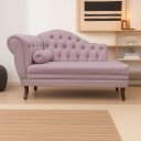 Ver imagem 1 de Recamier Divã Larissa 1,20cm Direito Sala Veludo:rose/liso