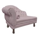 Ver imagem 2 de Recamier Divã Larissa 1,20cm Direito Sala Veludo:rose/liso