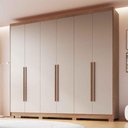 Ver imagem 1 de Guarda Roupa Casal Brescia 3387A 6 Portas 6 Gavetas MDP Cedro-Duna Móveis Castro