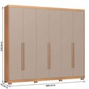 Ver imagem 4 de Guarda Roupa Casal Brescia 3387A 6 Portas 6 Gavetas MDP Cedro-Duna Móveis Castro