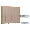 Ver imagem 3 de Guarda Roupa Casal Brescia 3387A 6 Portas 6 Gavetas MDP Cedro-Duna Móveis Castro
