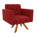 Ver imagem 2 de Poltrona Sala Decorativa Elisa Base Giratória Castanho Mm30 Veludo Marsala D03 - D’Rossi