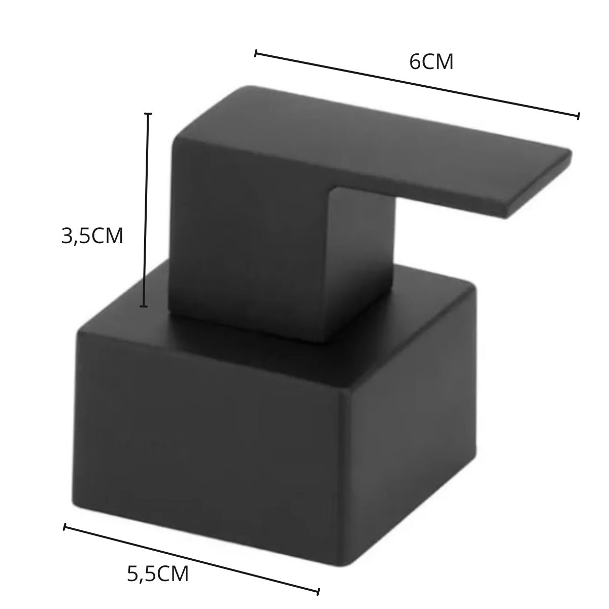 Acabamento em Metal Quadrado para Registro Deca Preto - 3