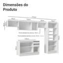 Ver imagem 4 de Armário de Cozinha Completa 100% Mdf 310 Cm Branco Smart 01 Xa