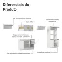 Ver imagem 5 de Armário de Cozinha Completa 100% Mdf 310 Cm Branco Smart 01 Xa