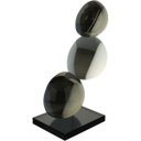 Ver imagem 3 de Escultura Decorativa Enfeite Casa Círculos Home&co Eco Crystal 26x12x8cm