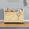 Baú para Brinquedos Organizador Rodinhas Quarto Infantil Benjamin Natural Idimex - 2