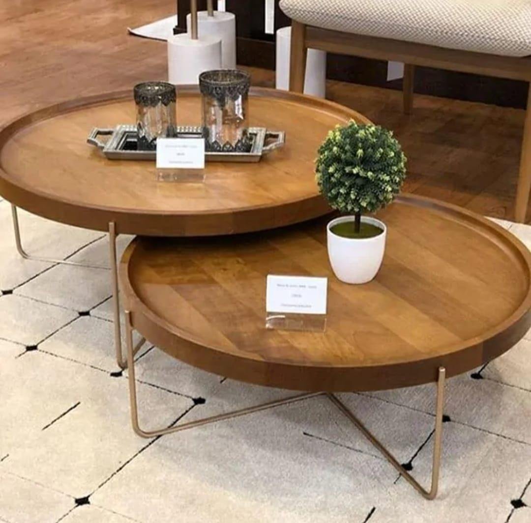 Conjunto Mesa de Centro Lotus Mdf Pintura em Lâmina Cinamomo - 4