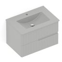 Ver imagem 1 de Gabinete Integrado 2 Gavetas 70x47cm com Lavatório Elite Cinza/Stone
