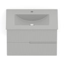 Ver imagem 5 de Gabinete Integrado 2 Gavetas 70x47cm com Lavatório Elite Cinza/Stone