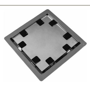 Ralo Quadrado Base PVC 10X10 Tampa Oculta