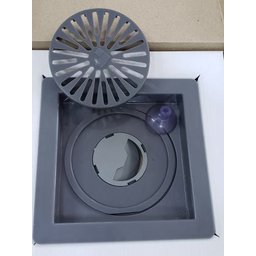 Ralo Quadrado Base PVC 10X10 Tampa Oculta - 8