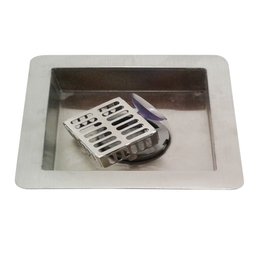 Ralo Quadrado Base PVC 10X10 Tampa Oculta - 11