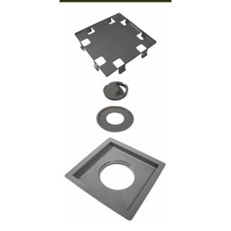 Ralo Quadrado Base PVC 10X10 Tampa Oculta - 4