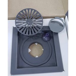 Ralo Quadrado Base PVC 10X10 Tampa Oculta - 9