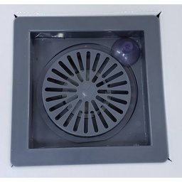 Ralo Quadrado Base PVC 10X10 Tampa Oculta - 5