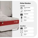 Ver imagem 3 de Cama Box Viúva + Colchão Comfort Class Pillow Top 128x188 Vinho/suede Branco