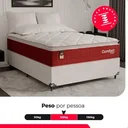 Ver imagem 5 de Cama Box Viúva + Colchão Comfort Class Pillow Top 128x188 Vinho/suede Branco