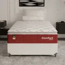 Ver imagem 6 de Cama Box Viúva + Colchão Comfort Class Pillow Top 128x188 Vinho/suede Branco