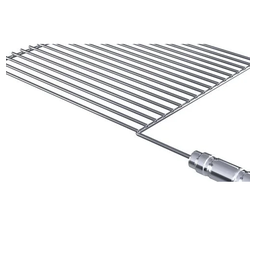 Grelha Uruguaia Barra Redonda Aço Inox Grande Reta 80x50cm - 4