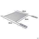Ver imagem 3 de Grelha Uruguaia Barra Redonda Aço Inox Grande Reta 80x50cm