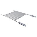 Ver imagem 2 de Grelha Uruguaia Barra Redonda Aço Inox Grande Reta 80x50cm