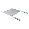 Grelha Uruguaia Barra Redonda Aço Inox Grande Reta 80x50cm - 2