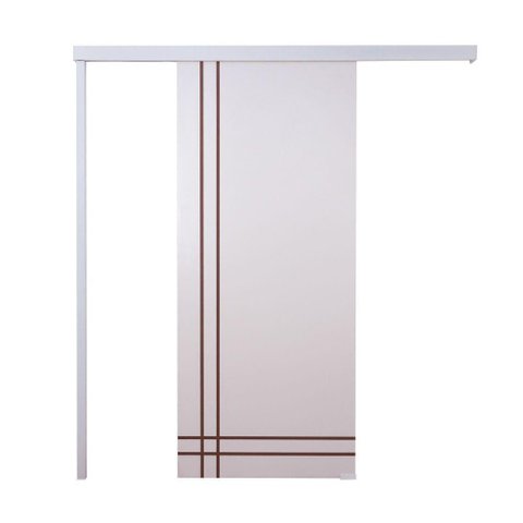 Porta de Correr Branco Prime Frisada F06 210x100
