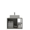 Ver imagem 1 de Gabinete para Banheiro 60cm com Cuba Nassau Cinza/Cimento