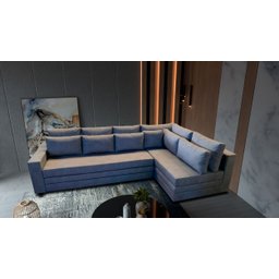 Sofá de Canto Sfc_mm 08 que Se Transforma em Sofá Cama de Casal Resistente e Confortável em Aquabloc - 1
