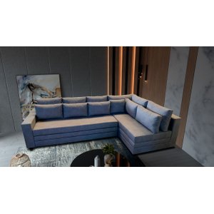 Sofá de Canto Sfc_mm 08 que Se Transforma em Sofá Cama de Casal Resistente e Confortável em Aquabloc