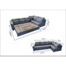 Sofá de Canto Sfc_mm 08 que Se Transforma em Sofá Cama de Casal Resistente e Confortável em Aquabloc - 5