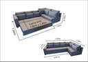Ver imagem 5 de Sofá de Canto Sfc_mm 08 que Se Transforma em Sofá Cama de Casal Resistente e Confortável em Aquabloc