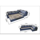 Ver imagem 5 de Sofá de Canto Sfc_mm 08 que Se Transforma em Sofá Cama de Casal Resistente e Confortável em Aquabloc