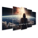Ver imagem 1 de Kit Quadro Decorativo Religioso para Sala de Estar 73x39cm A31 - Pallazio