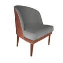 Ver imagem 1 de Cadeira Sophia Courissimo Nozes/linho Cinza - Dominic Decor
