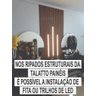 Painel Ripado Estrutural: 02 unid. 270x90cm larg. Talatto Painéis Preto TX - 7