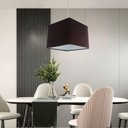 Ver imagem 3 de Lustre Pendente Quadrado Md-4058 Cúpula em Tecido 21/25x25cm Café - Bivolt