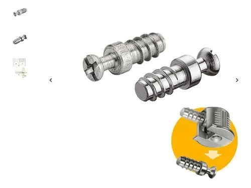 100 Vb/rafix Hettich 36/16 Branco+GRÁTIS Parafuso Du 279 (Longo) Chapa 15mm - 6