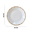 Ver imagem 2 de Jogo 4 Pratos Fundos Borda de Bambu 24cm 1ª Linha Scalla