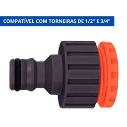 Bico para Torneira Engate Rápido com Conexão para Torneira de 3/4" + Redução para 1/2" | Tramontina - 4