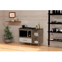 Ver imagem 2 de Balcão Armário para Cooktop Co com Espaço para Forno Cor Canela / Off White