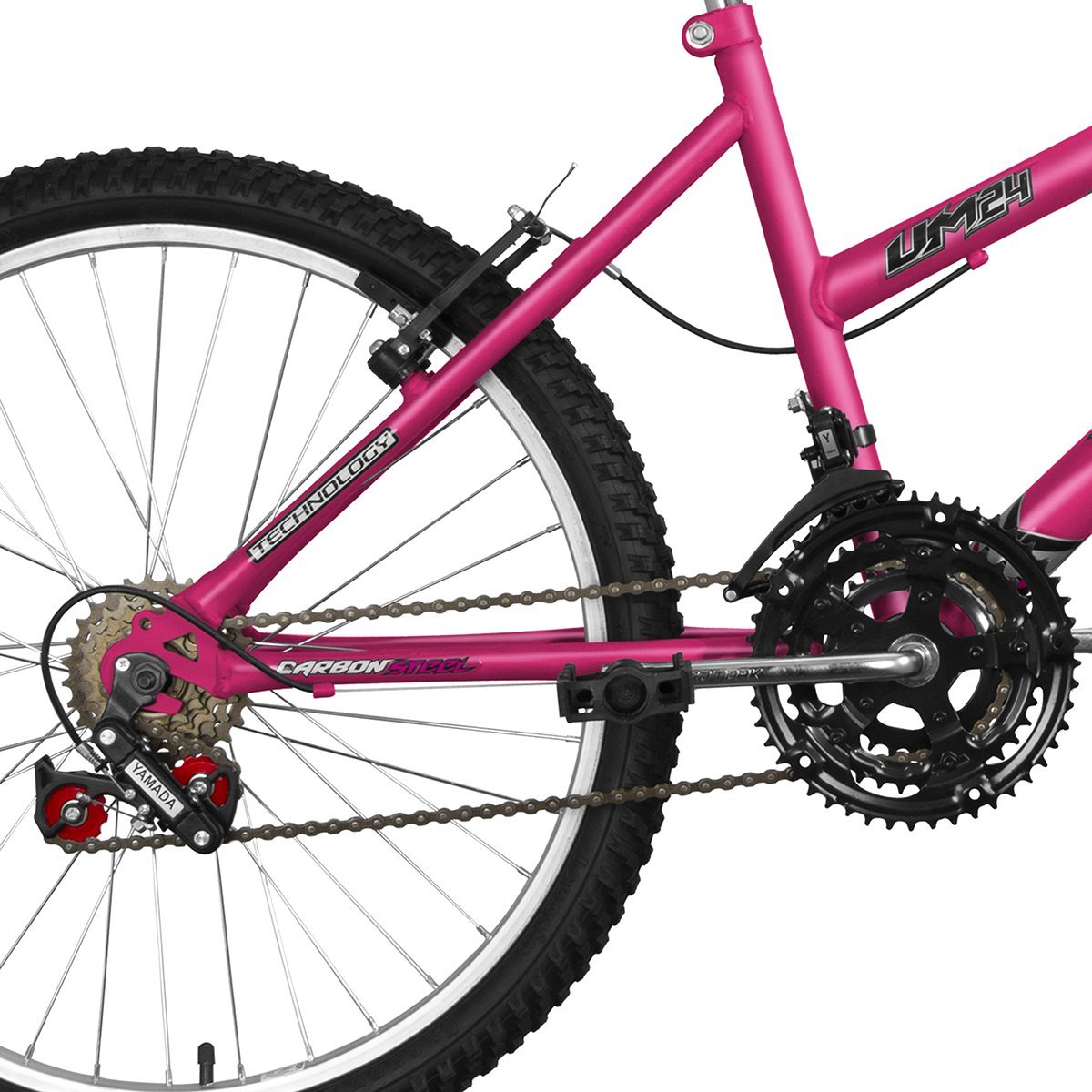 BICICLETA MOUNTAIN BIKE ARO 24 FEMININA - ROSA