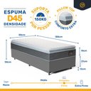 Ver imagem 4 de Cama Box com Colchão de Espuma D45 Pillow Top Fort Comfort Solteiro 88cm