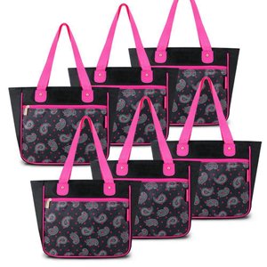Kit de 6 Peças Bolsa Shopper Classic Preto