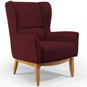 Ver imagem 3 de Kit Poltrona Decorativa Milena D02 com Puff Viseo Veludo Marsala C-278 - Lyam Decor